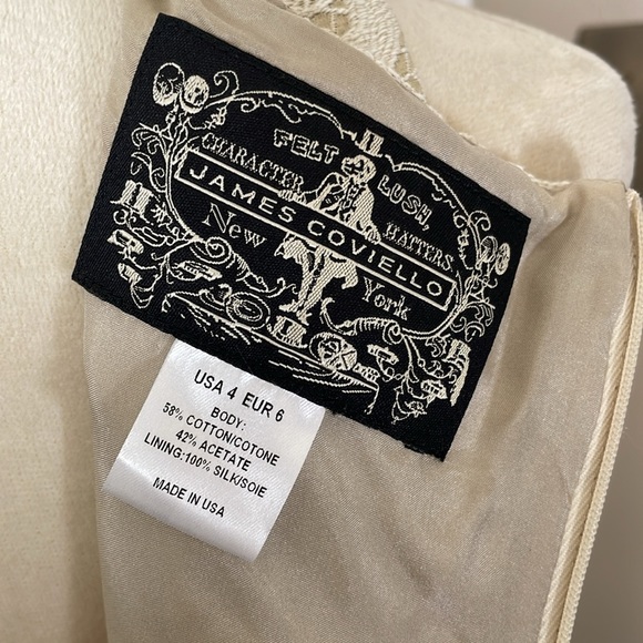 BHLDN James Coviello Dress / Anthropologie Cream and Gold shimmer - Picture 16 of 16